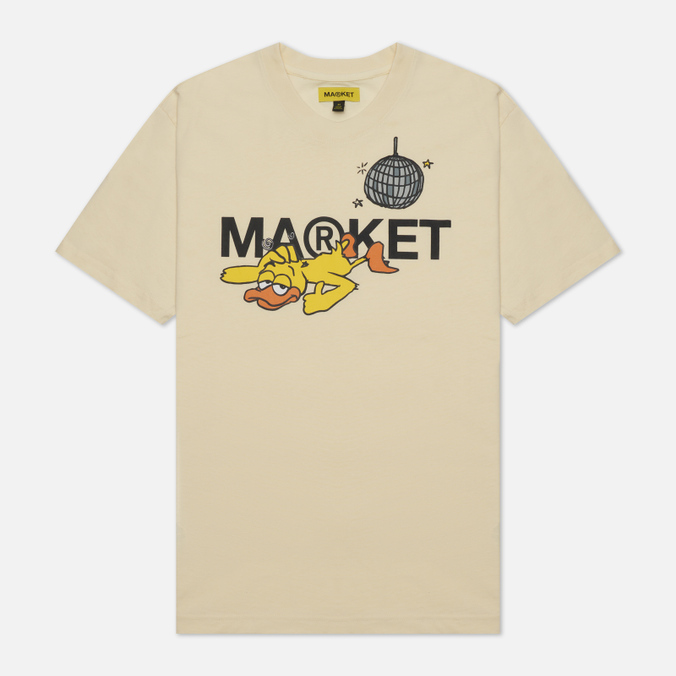 Мужская футболка MARKET, цвет бежевый, размер S