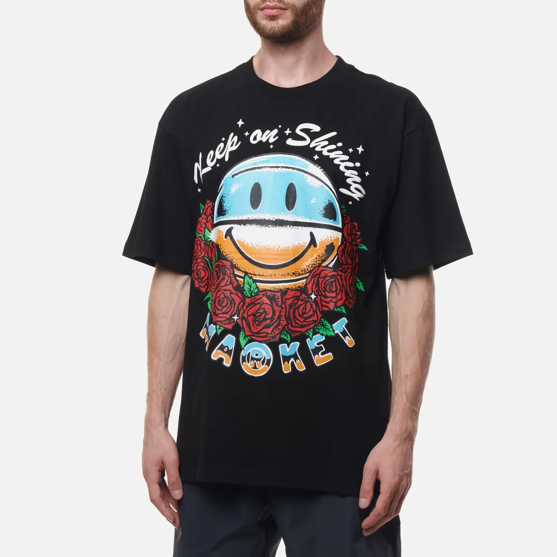 MARKET Мужская футболка Smiley Keep On Shining