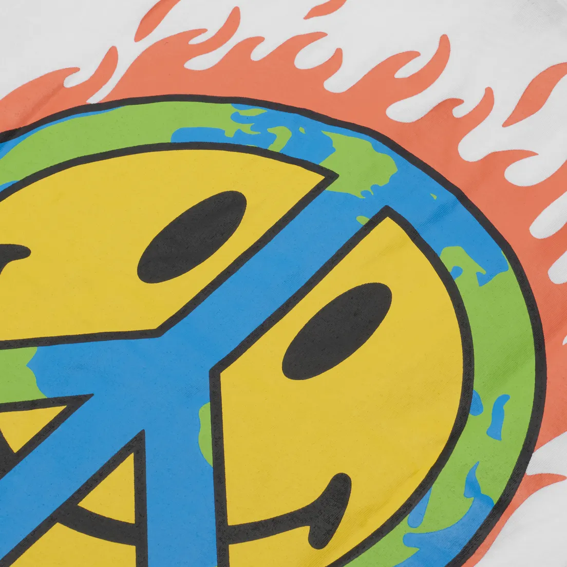 MARKET Мужская футболка Smiley Earth On Fire