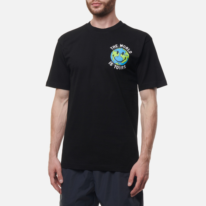 Мужская футболка MARKET, цвет чёрный, размер S 399001088-0001 Smiley Peace And Harmony World - фото 4