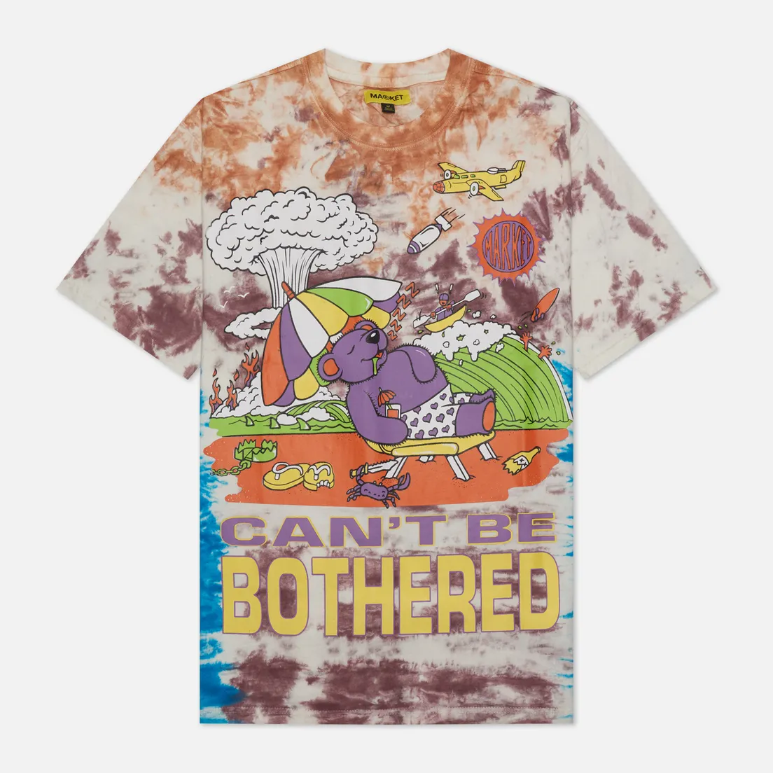 MARKET Мужская футболка Cant Be Bothered Tie-Dye