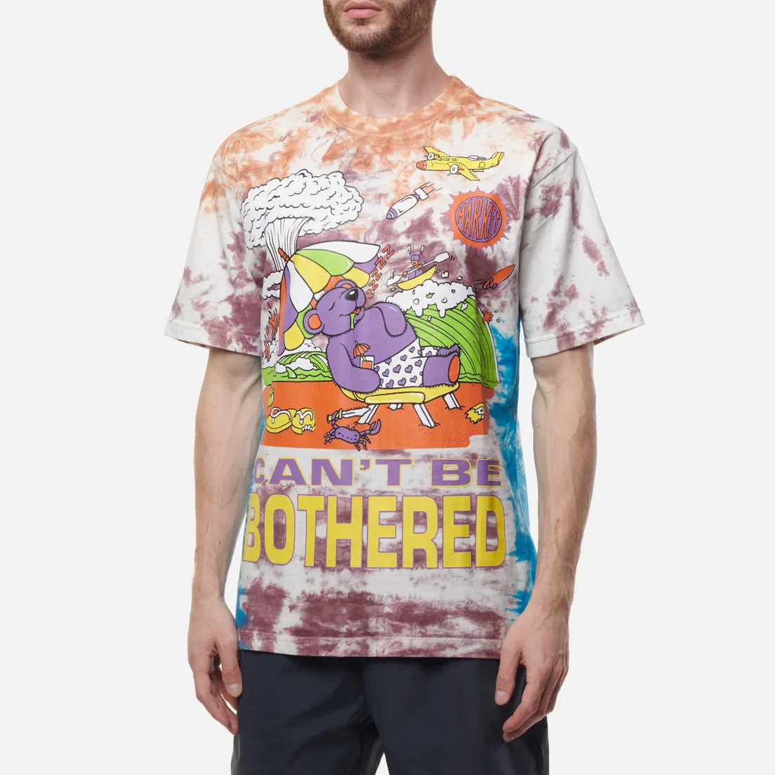 MARKET Мужская футболка Cant Be Bothered Tie-Dye