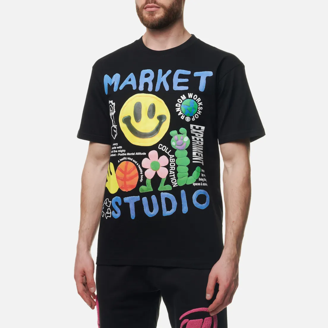 MARKET Мужская футболка Smiley Collage