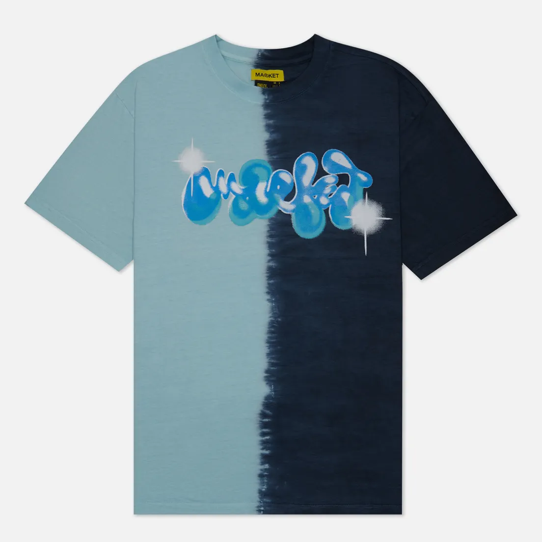 MARKET Мужская футболка Smiley Piercing Split Dye