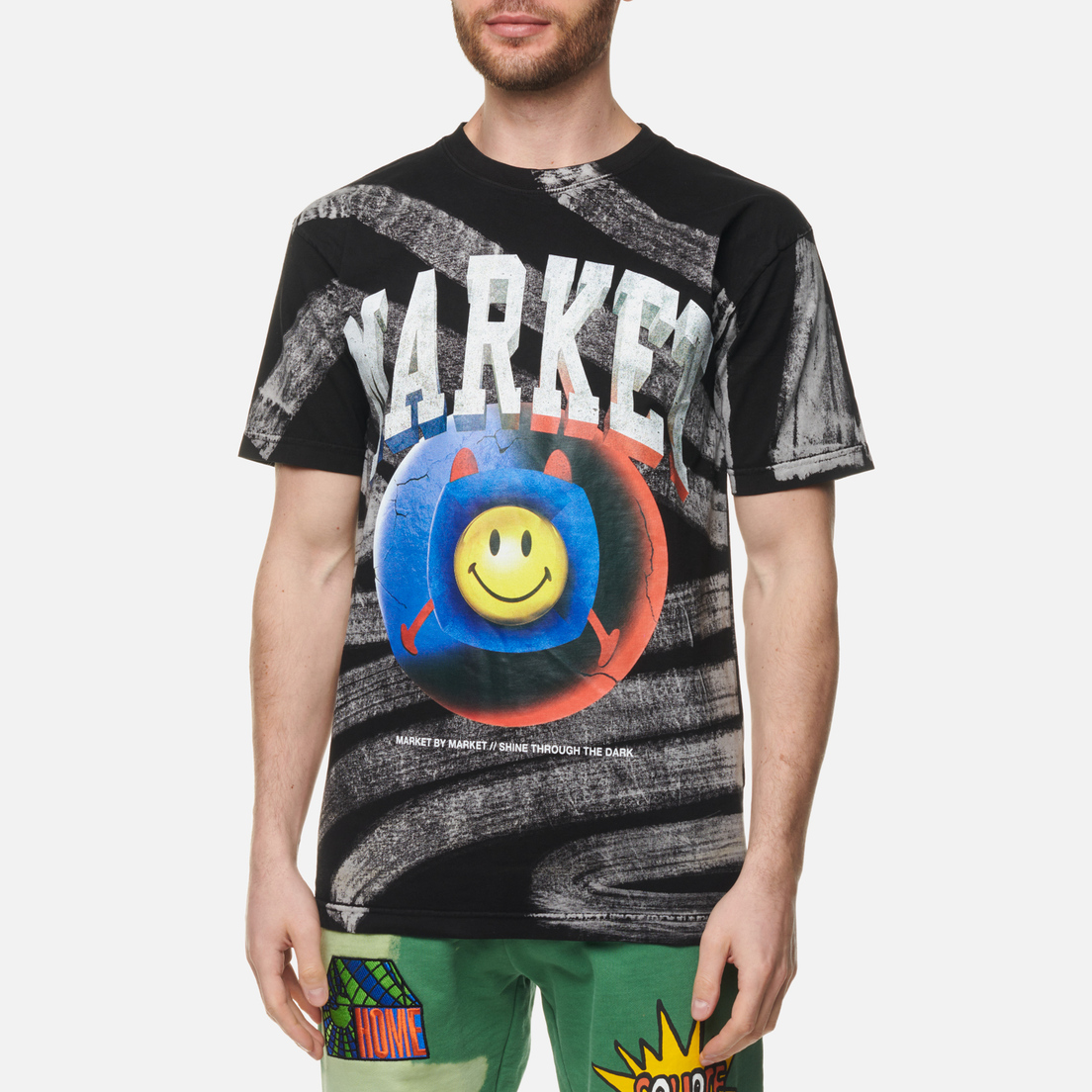 MARKET Мужская футболка Smiley Happiness Within Tie-Dye