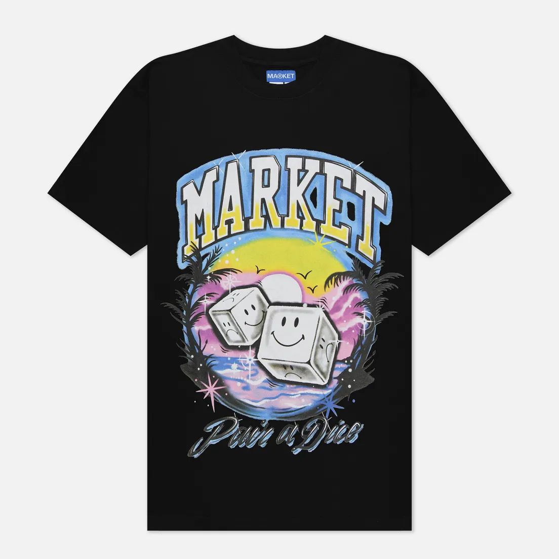 MARKET Мужская футболка Smiley Pair Of Dice