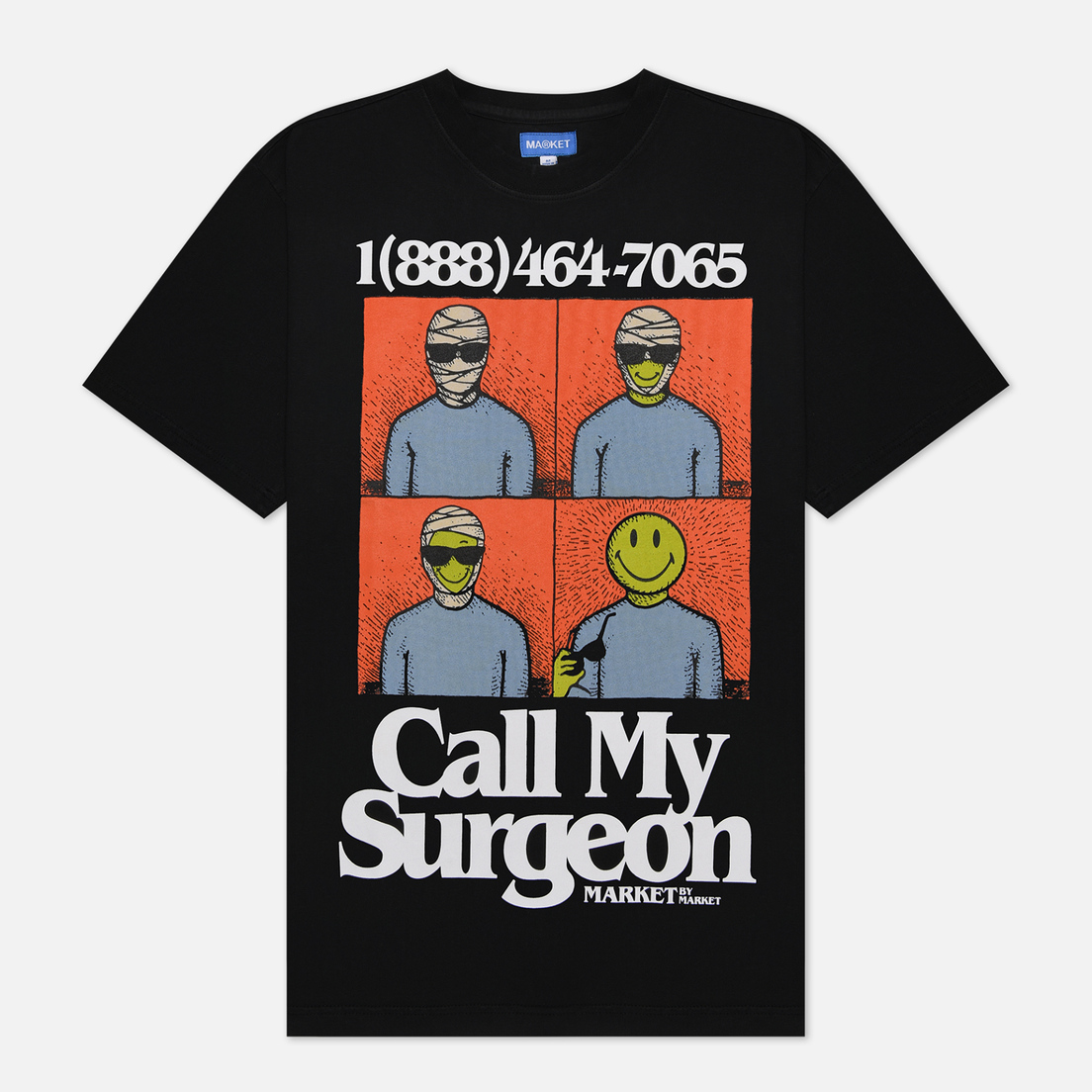 MARKET Мужская футболка Smiley Call My Surgeon