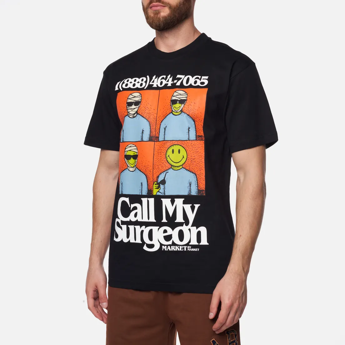 MARKET Мужская футболка Smiley Call My Surgeon