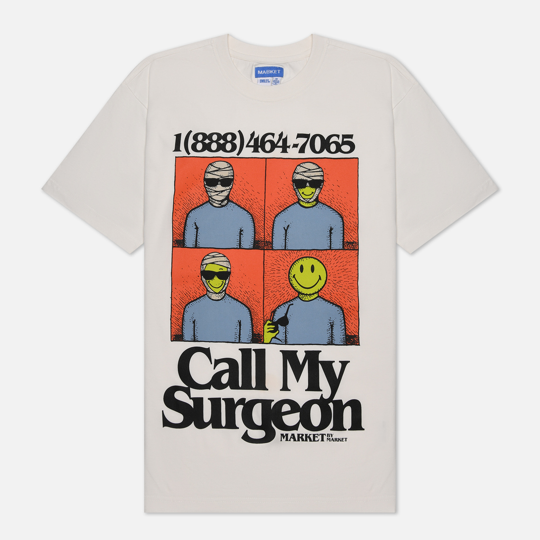 MARKET Мужская футболка Smiley Call My Surgeon
