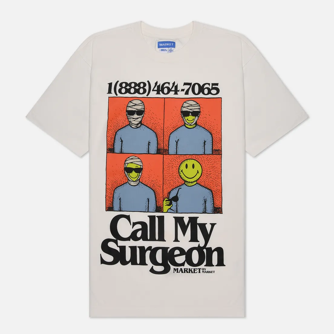 MARKET Мужская футболка Smiley Call My Surgeon