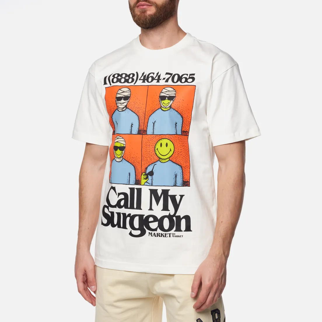 MARKET Мужская футболка Smiley Call My Surgeon