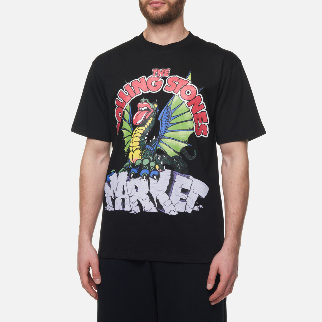 MARKET Мужская футболка x Rolling Stones Dragon