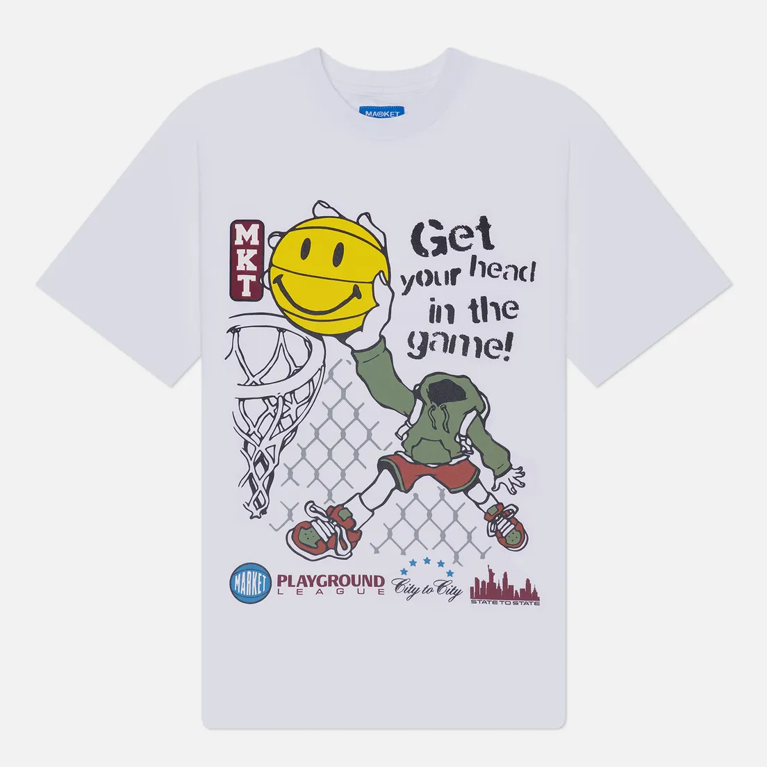 MARKET Мужская футболка Smiley Head In The Game