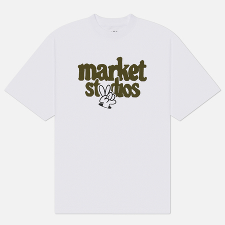 Мужская футболка MARKET Market Studios, цвет белый, размер XL