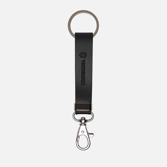 Брелок для ключей Victorinox Leather Black/Silver