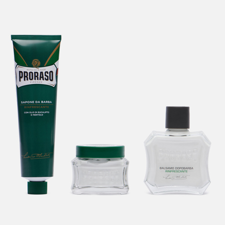 Набор для бритья Proraso Gino Vintage Selection Tin Green Range, цвет красный