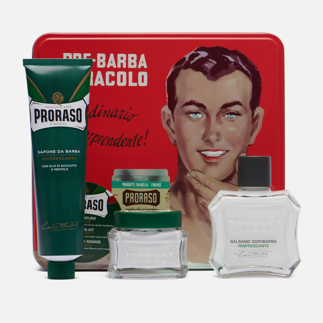 Proraso Набор для бритья Gino Vintage Selection Tin Green Range