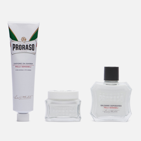 Набор для бритья Proraso Toccasana Vintage Selection Tin White Range, цвет белый