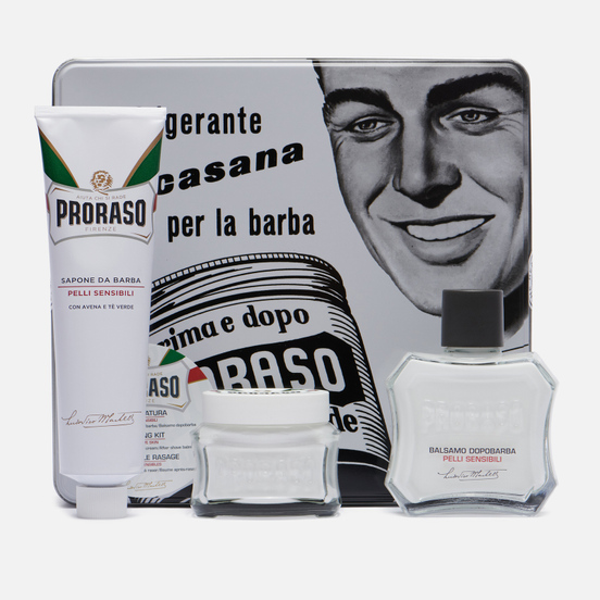 Набор для бритья Proraso Toccasana Vintage Selection Tin White Range
