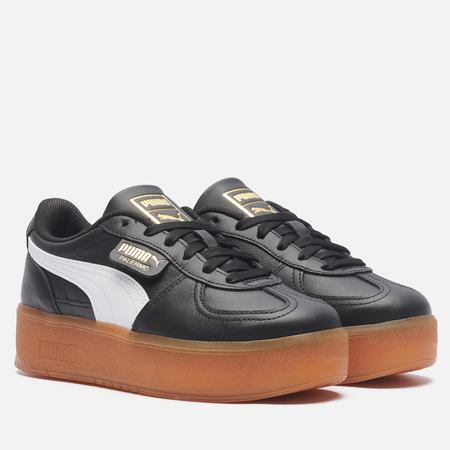 Женские кроссовки Puma Palermo Elevata Leather, цвет чёрный, размер 40.5 EU