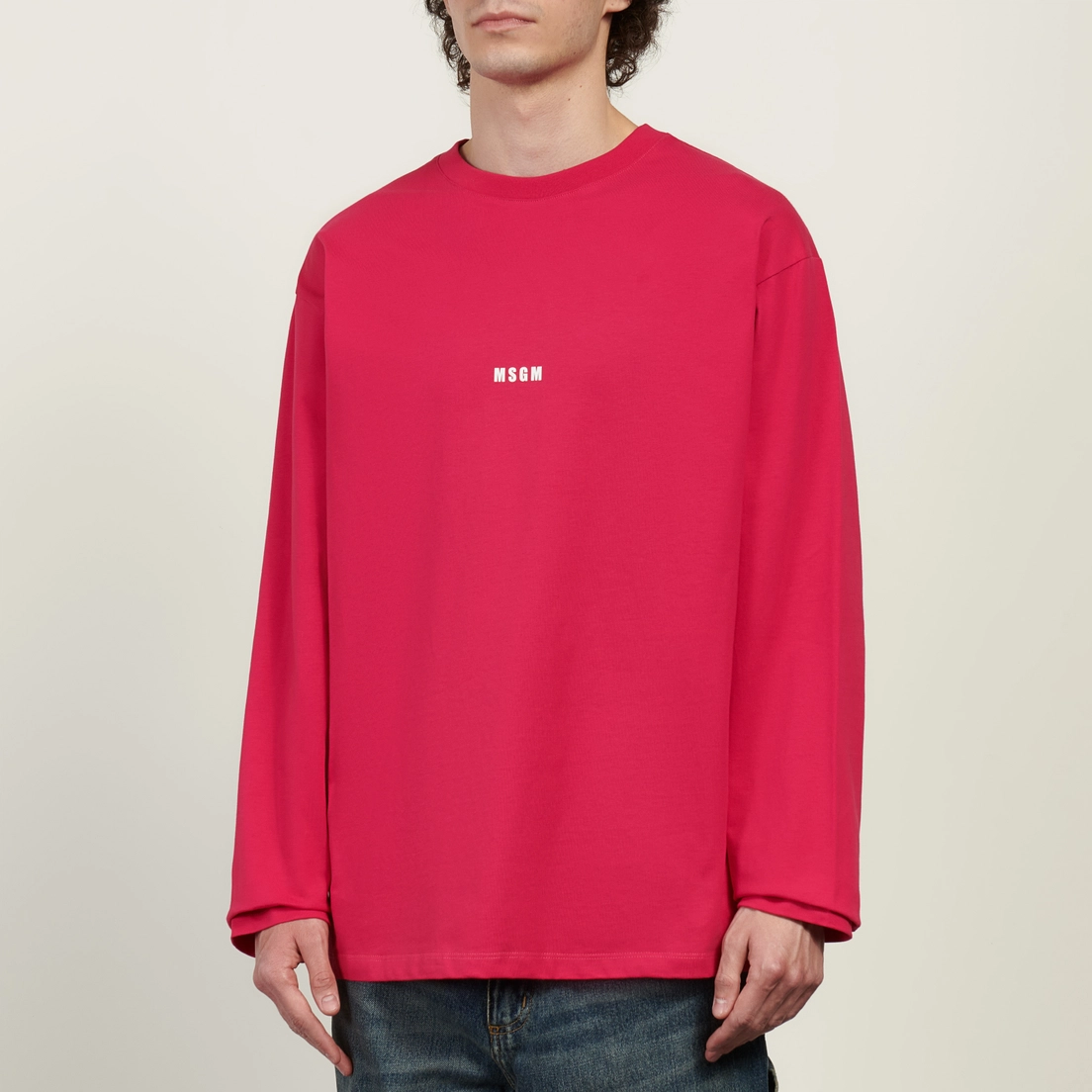 MSGM Мужской лонгслив MSGM Micrologo