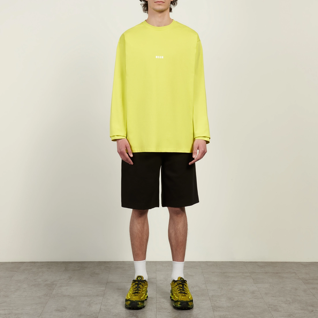 MSGM Мужской лонгслив MSGM Micrologo