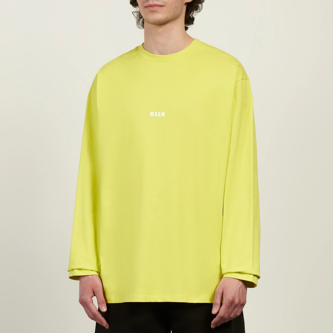 MSGM Мужской лонгслив MSGM Micrologo