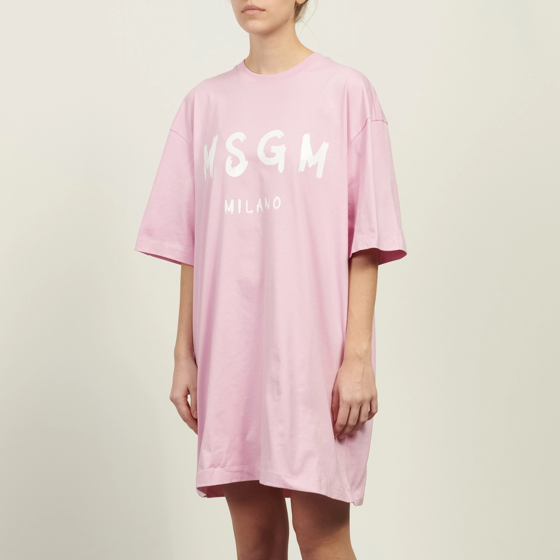 MSGM Женское платье Brush Stroke Cotton