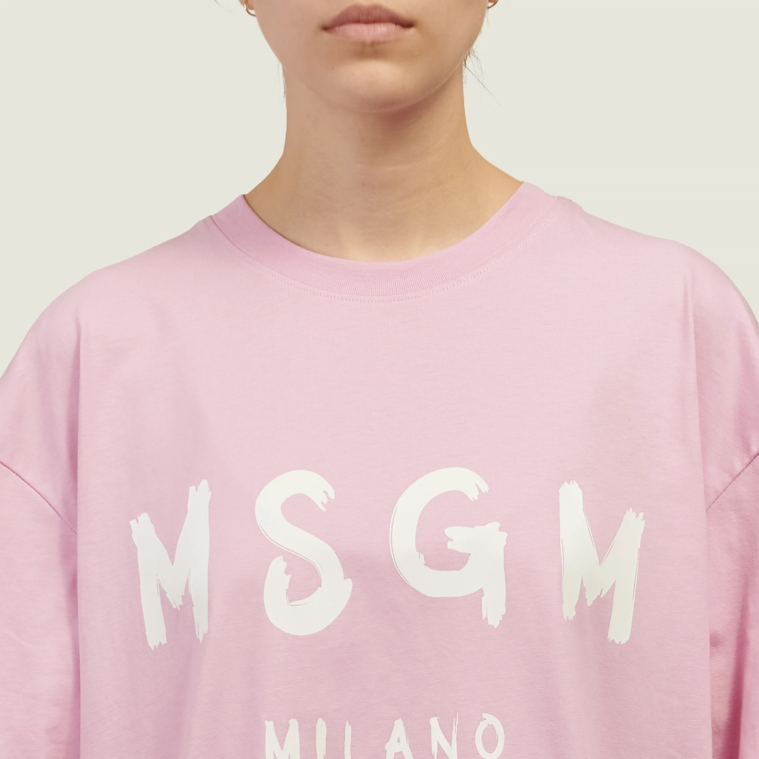 MSGM Женское платье Brush Stroke Cotton
