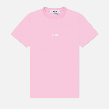 Женская футболка MSGM MSGM Micrologo, цвет розовый, размер S