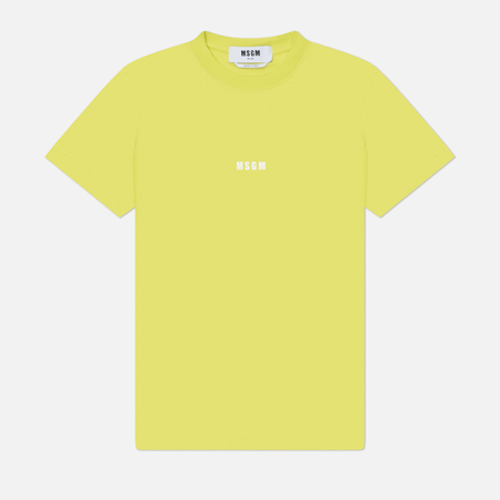 Женская футболка MSGM MSGM Micrologo, цвет зелёный, размер XS