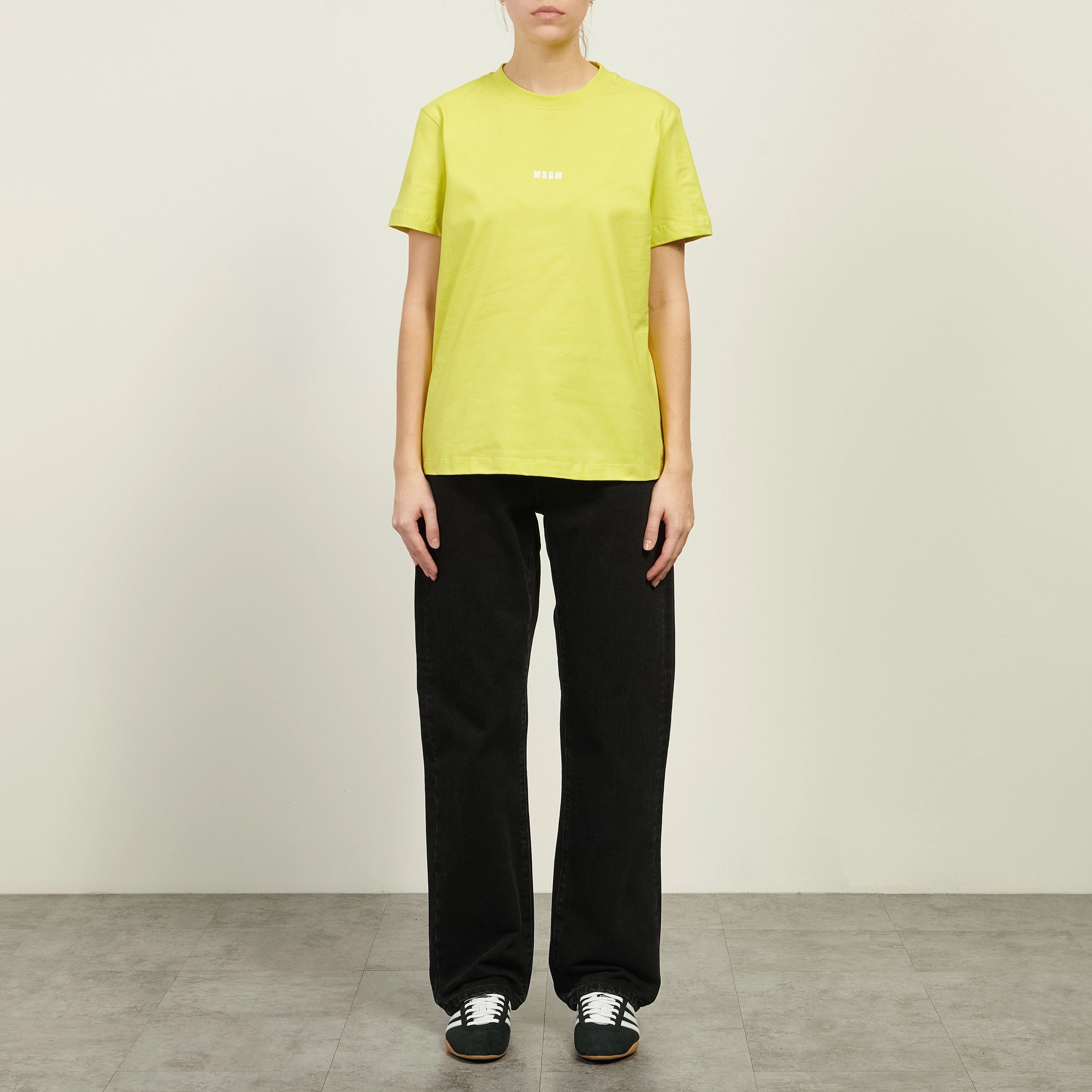 m♡ Женская футболка MSGM MSGM Micrologo, 4041MDM500 267002 32