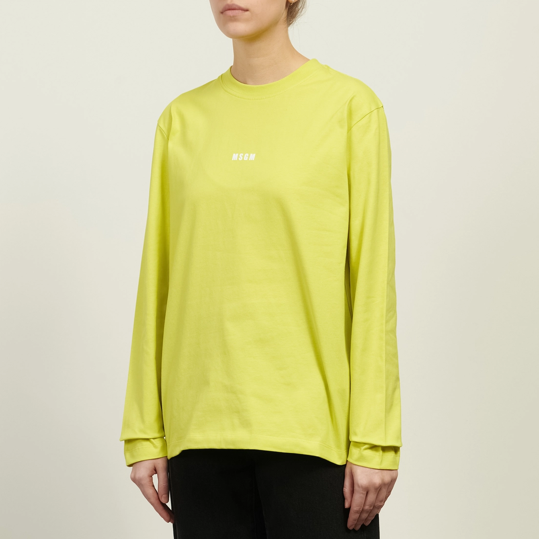 MSGM Женский лонгслив MSGM Micrologo Cotton