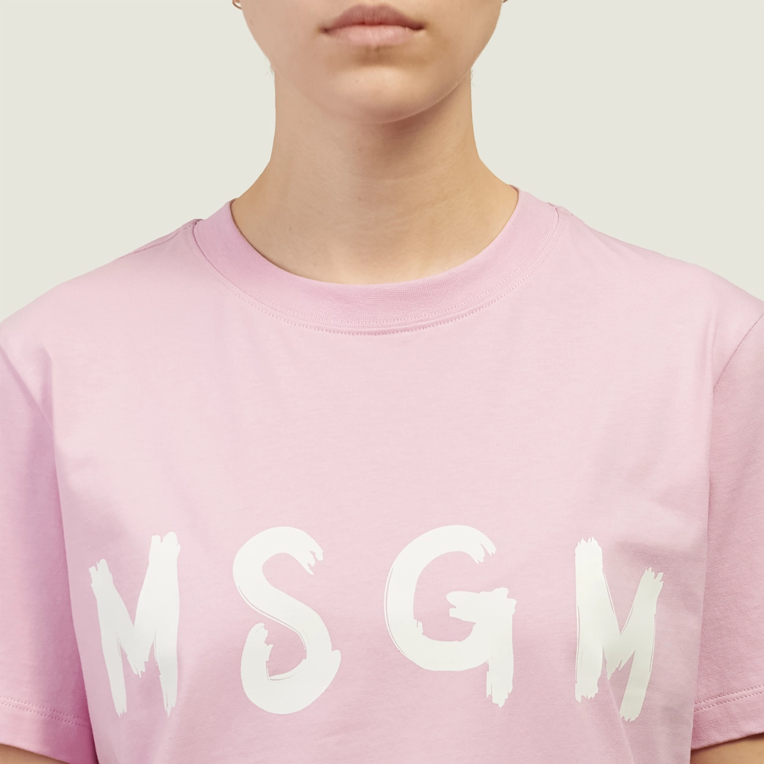 MSGM Женская футболка MSGM Brush Stroke Logo