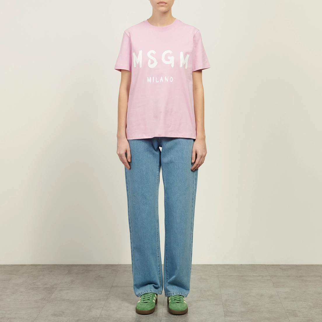 MSGM Женская футболка MSGM Brush Stroke Logo