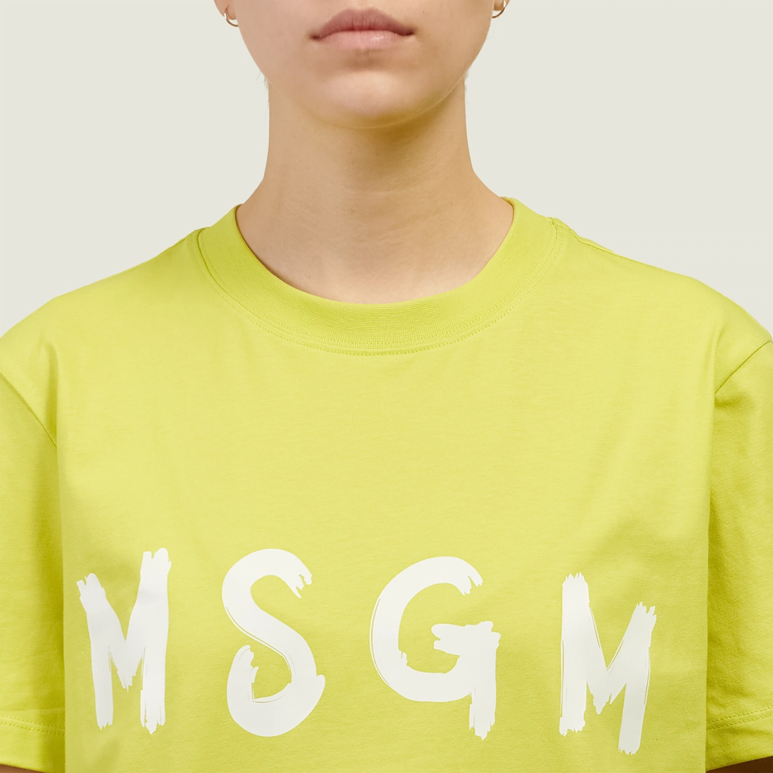MSGM Женская футболка MSGM Brush Stroke Logo