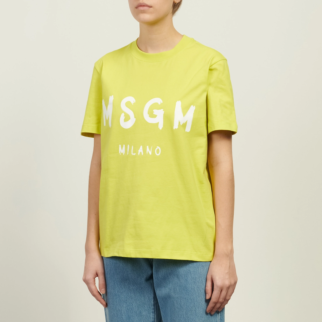 MSGM Женская футболка MSGM Brush Stroke Logo