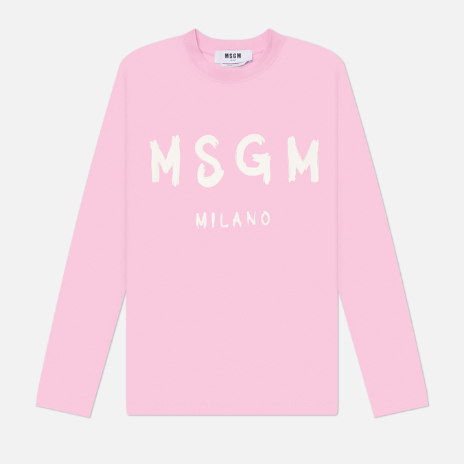 Женский лонгслив MSGM Brush Stroke Logo Cotton
