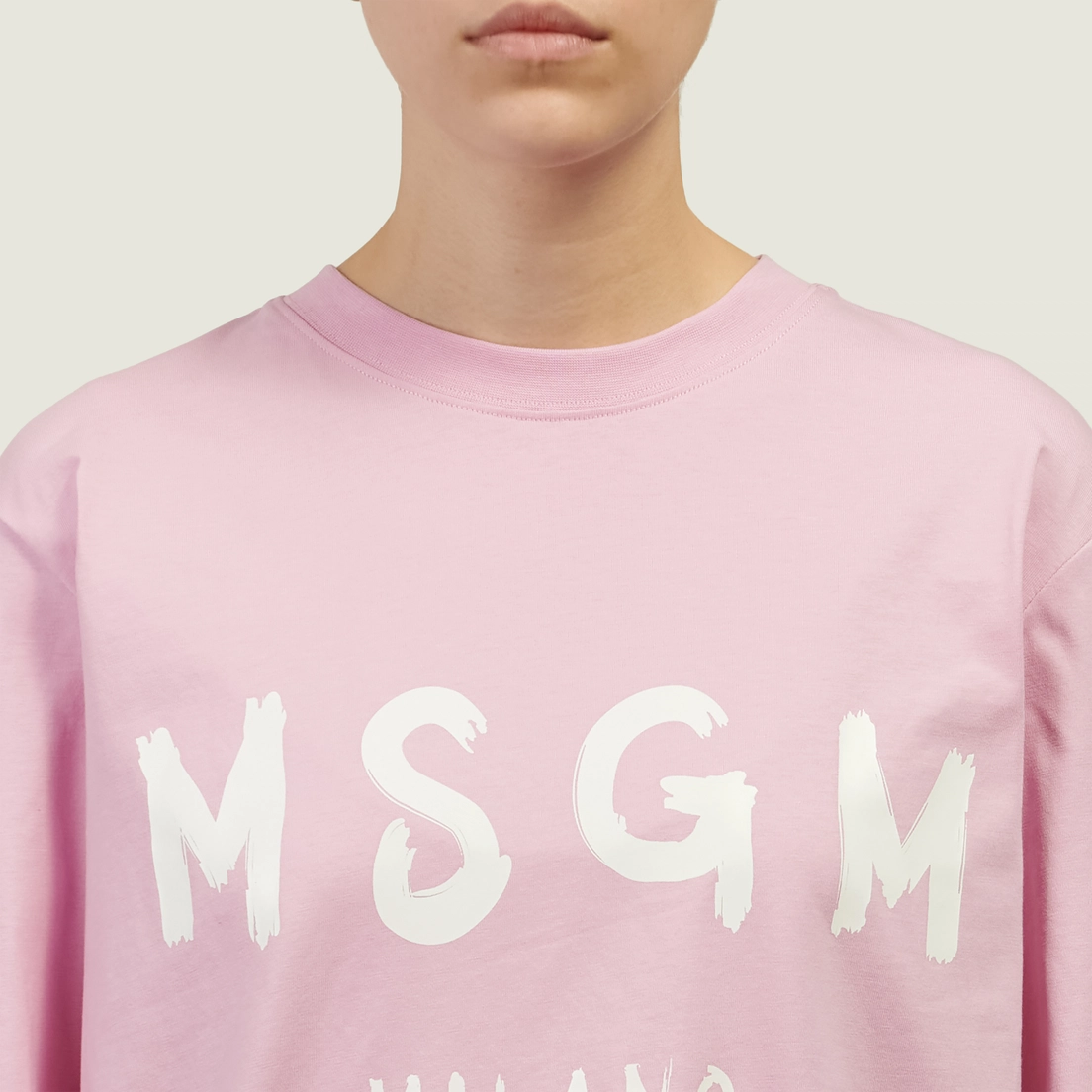 MSGM Женский лонгслив Brush Stroke Logo Cotton