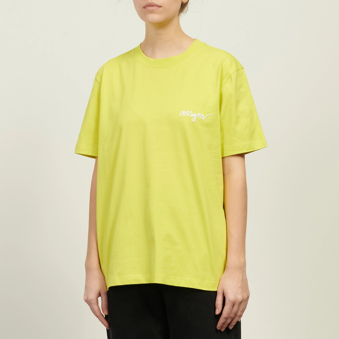 MSGM Женская футболка Italics Logo