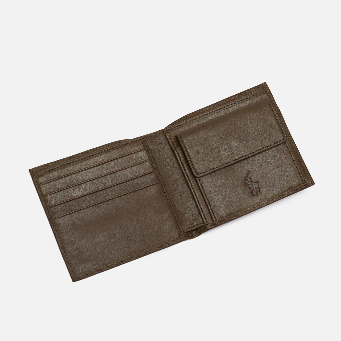 Polo Ralph Lauren Кошелек Gold Polo Pony Billfold Coin Smooth Leather