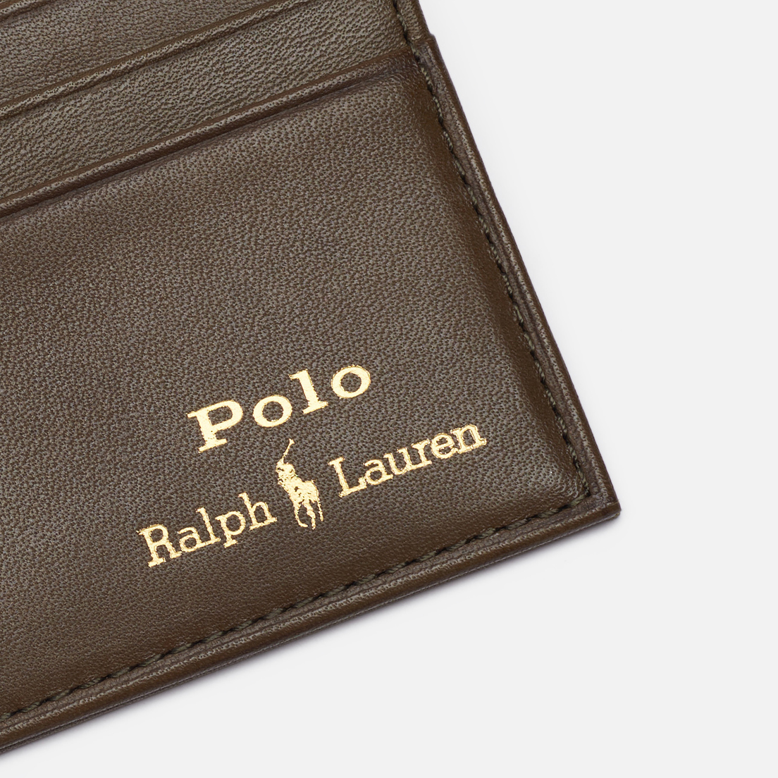 Polo Ralph Lauren Держатель для карт Gold Polo Pony Smooth Leather