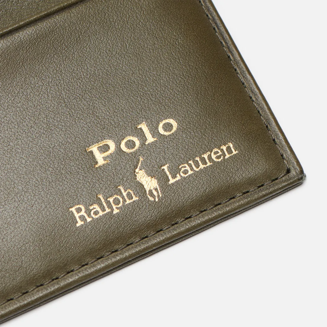 Polo Ralph Lauren Держатель для карт Gold Polo Pony Smooth Leather