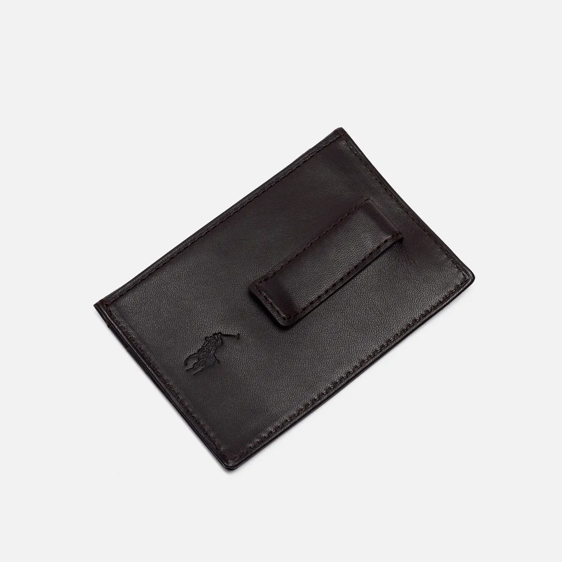 Polo Ralph Lauren Держатель для карт Gold Polo Pony Money Clip Smooth Leather
