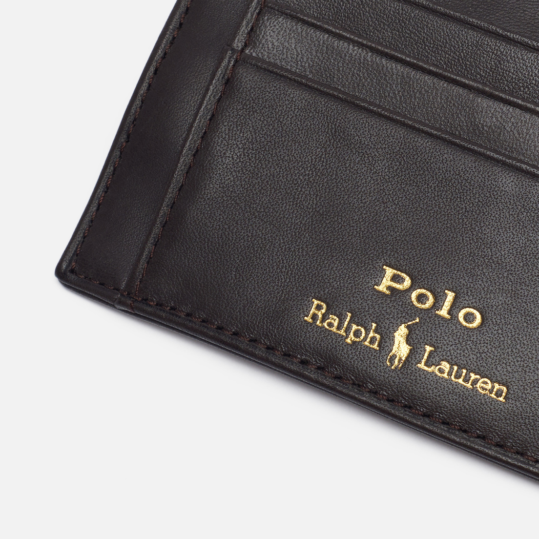 Polo Ralph Lauren Держатель для карт Gold Polo Pony Money Clip Smooth Leather