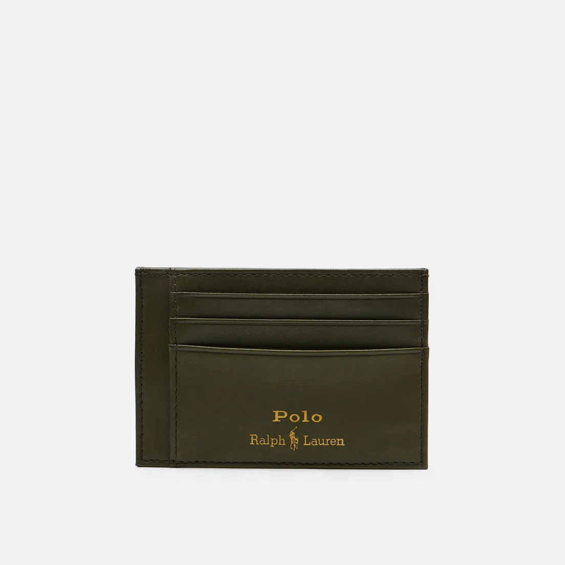 Polo Ralph Lauren Держатель для карт Gold Polo Pony Money Clip Smooth Leather