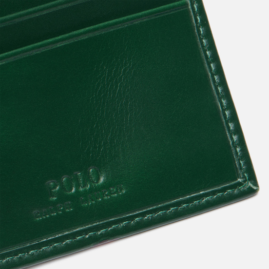 Кошелек Polo Ralph Lauren All Over Bear Smooth Leather Billfold Forest Green