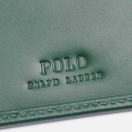 Держатель для карточек Polo Ralph Lauren All Over Bear Smooth Leather Forest Green