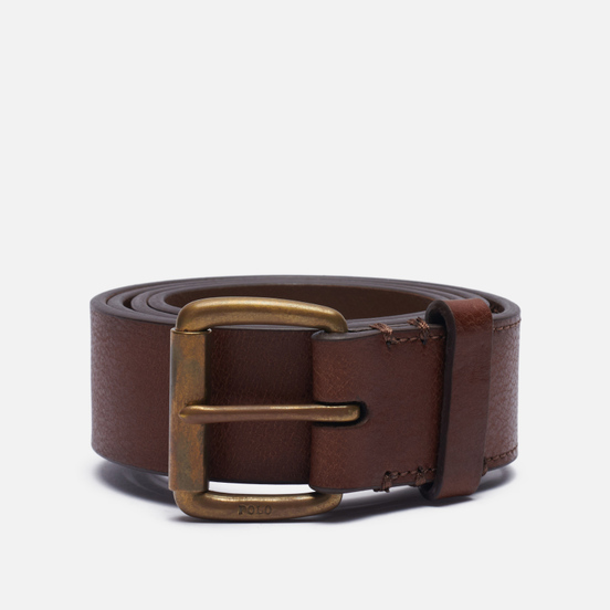 Ремень Polo Ralph Lauren Vegetable Tanned Leather Brown