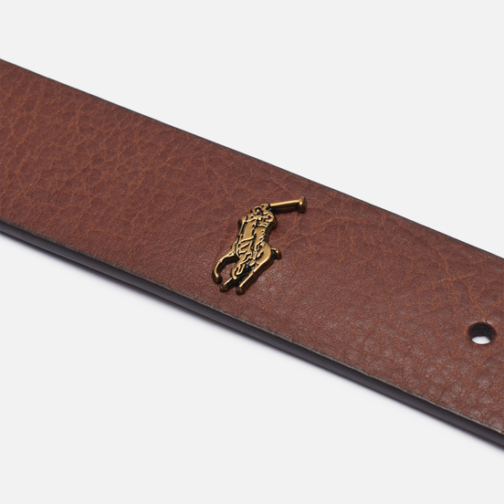 Ремень Polo Ralph Lauren Vegetable Tanned Leather Brown